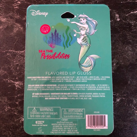 Set of 3 Disney Little Mermaid Ariel 0.11 oz Berry Flavored Lip Gloss - Picture 3 of 10